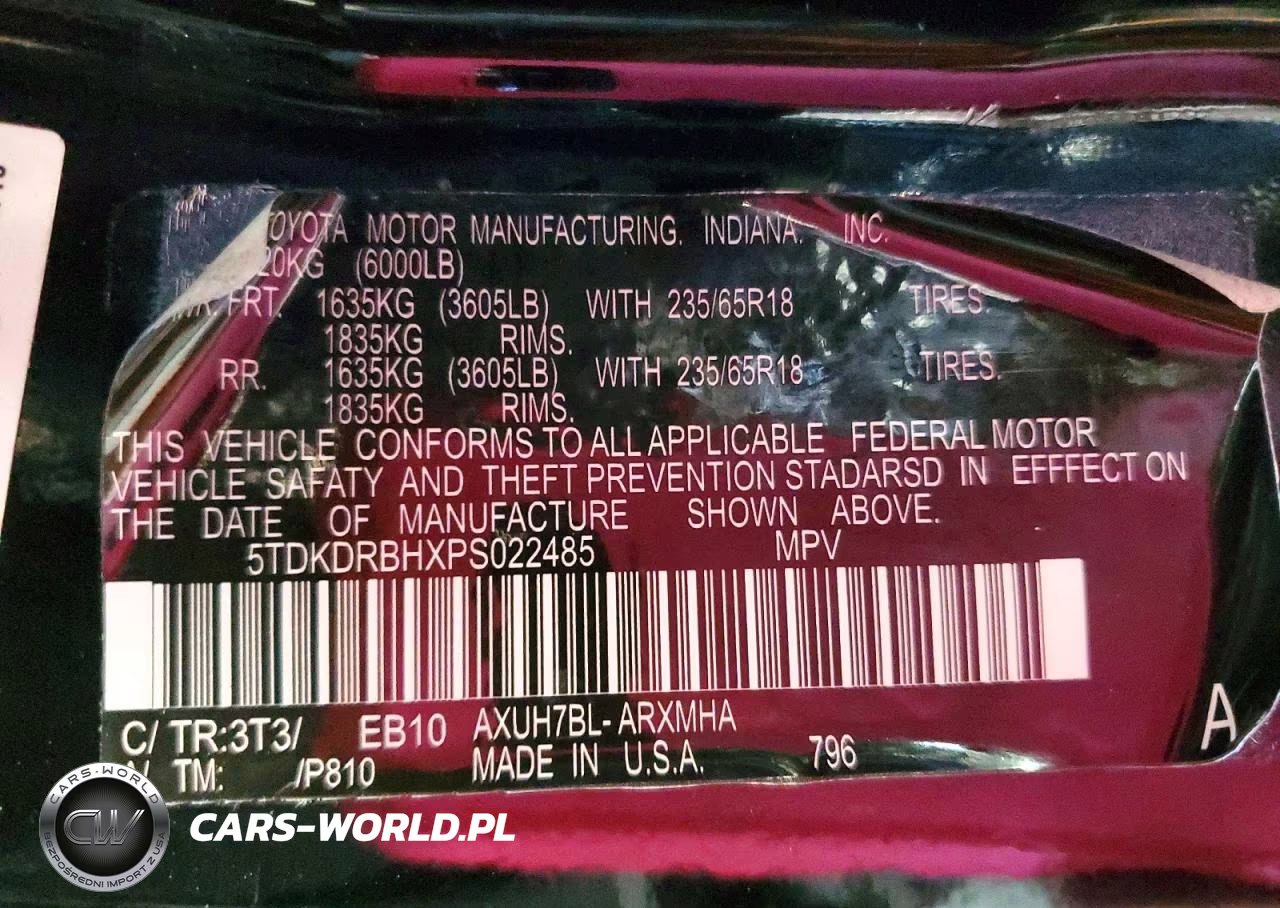 2023 Toyota Highlander Xle VIN:5TDKDRBHXPS022485 - 13