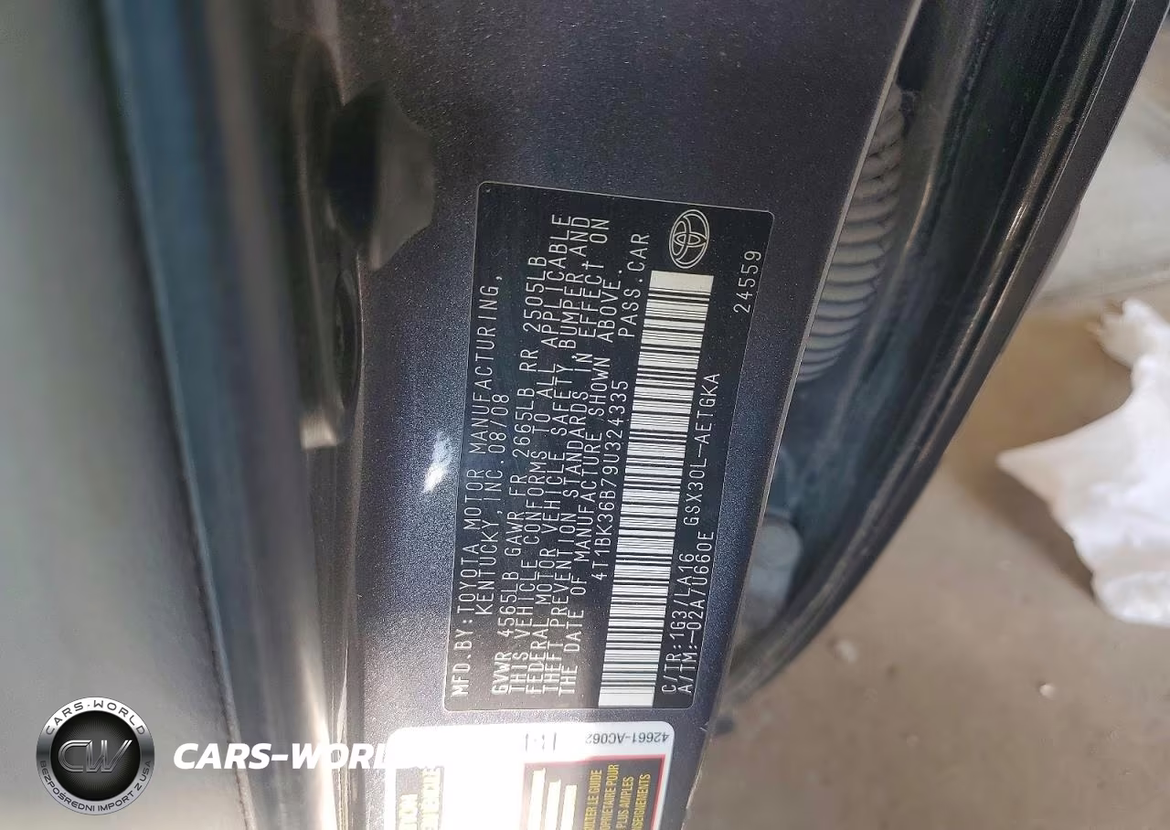 2009 Toyota Avalon Xls VIN:4T1BK36B79U324335 - 12
