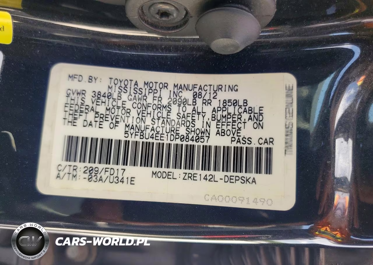 2013 Toyota Corolla S VIN:5YFBU4EE1DP084057 - 12