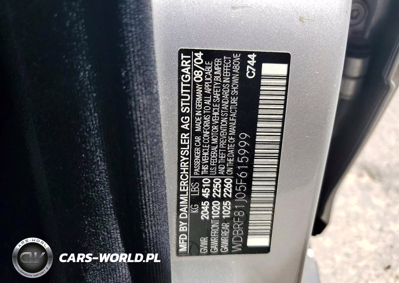 2005 Mercedes-Benz C 240 4Matic VIN:WDBRF81J05F615999 - 12
