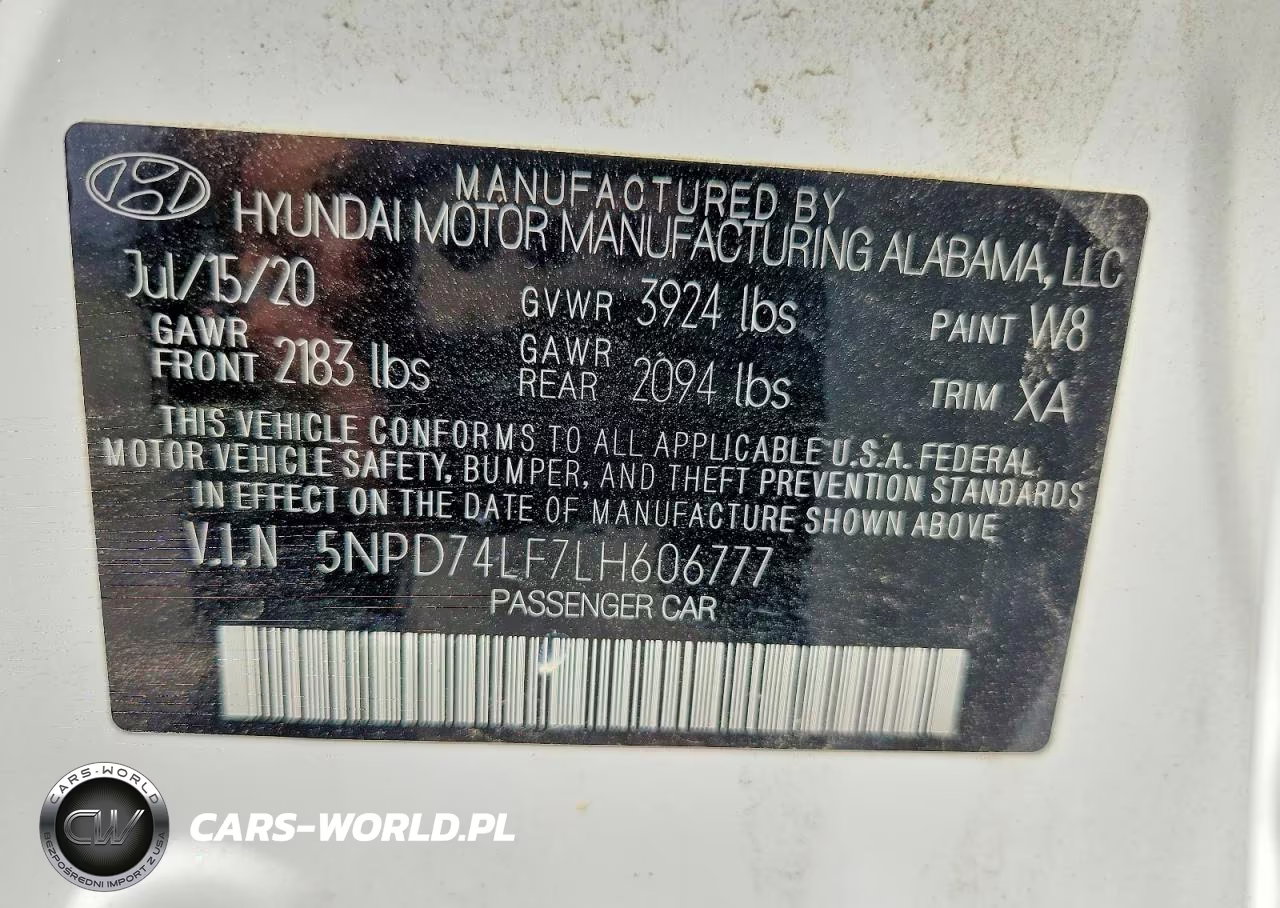2020 Hyundai Elantra Se VIN:5NPD74LF7LH606777 - 12