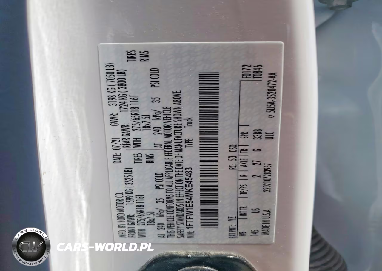 2021 Ford F150 Supercrew VIN:1FTFW1E54MKE45483 - 12