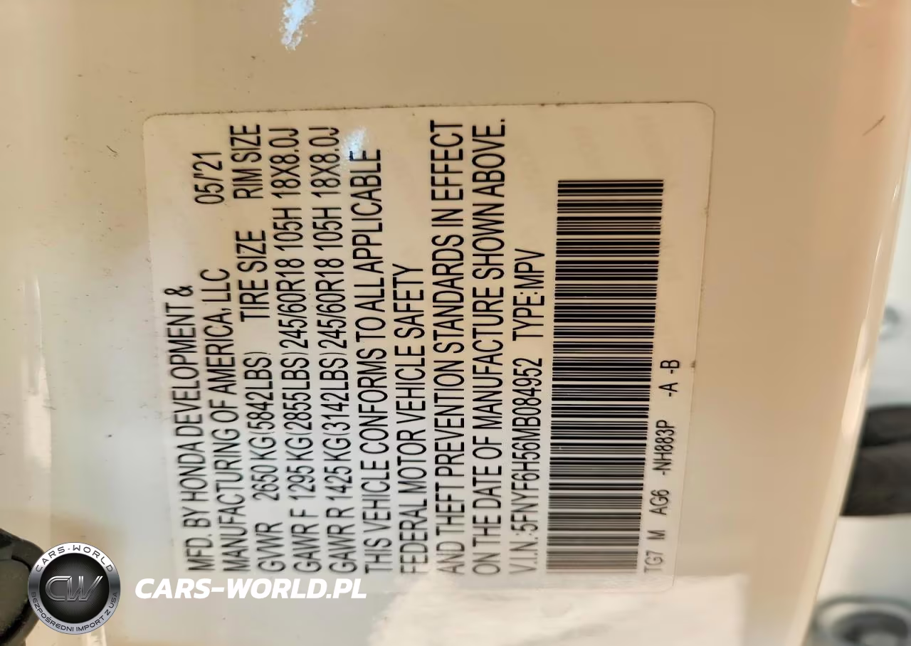 2021 Honda Pilot Exl VIN:5FNYF6H56MB084952 - 12