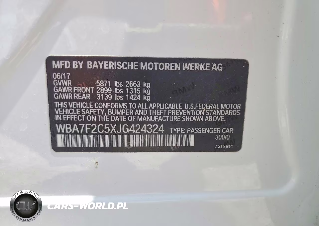 2018 BMW 750 Xi VIN:WBA7F2C5XJG424324 - 13