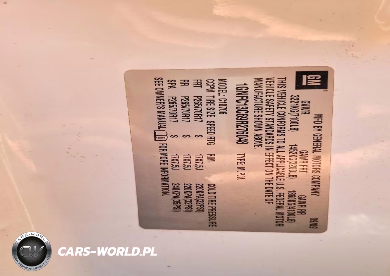 2009 Chevrolet Tahoe C1500 Ls VIN:1GNFC13C69R276048 - 12
