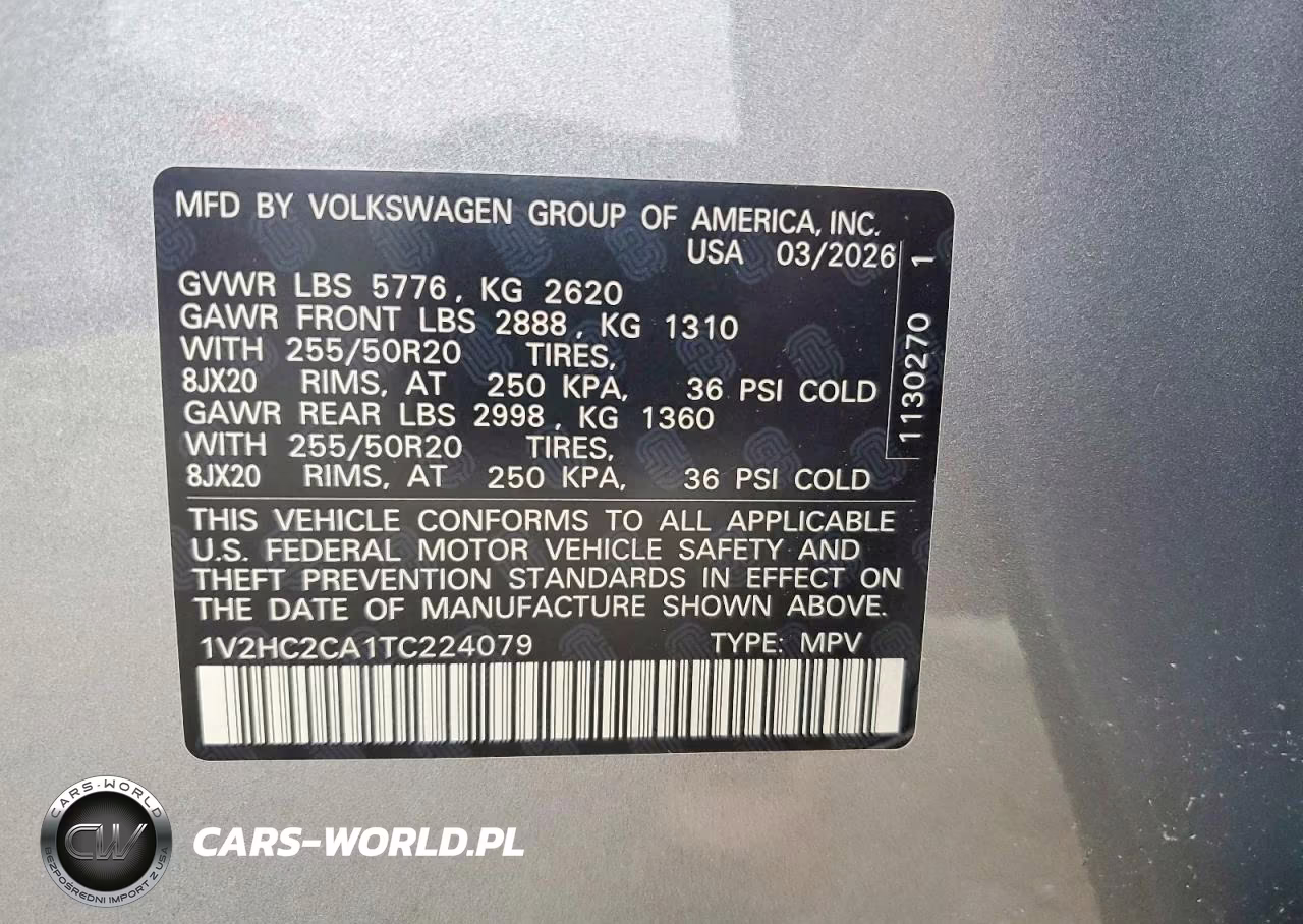 2026 Volkswagen Atlas Cross Sport Se VIN:1V2HC2CA1TC224079 - 13