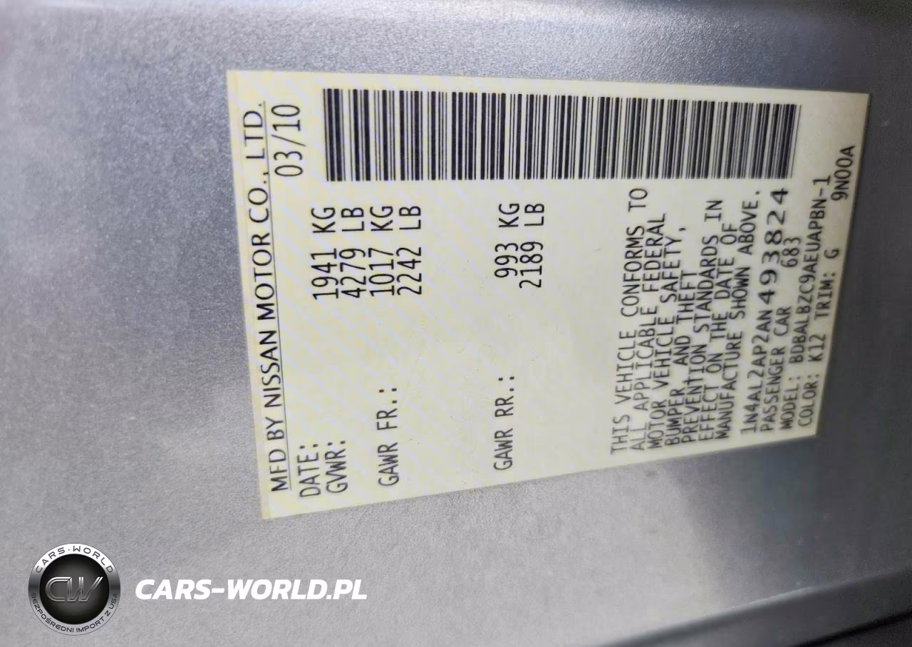2010 Nissan Altima 2.5 VIN:1N4AL2AP2AN493824 - 13