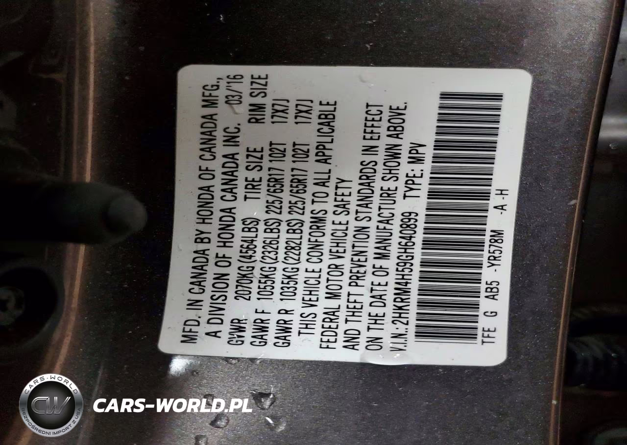 2016 Honda Cr-V Ex VIN:2HKRM4H59GH640899 - 14