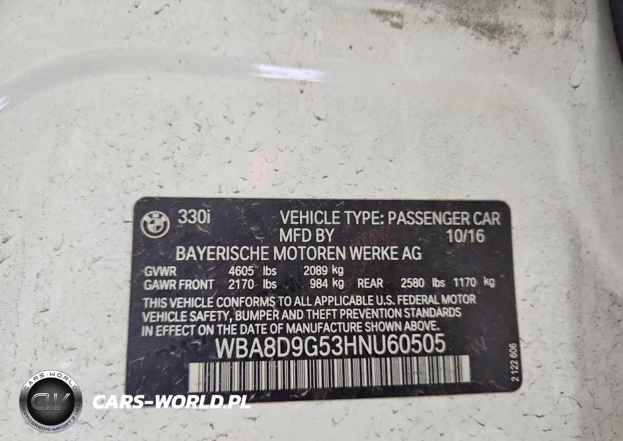2017 BMW 330 Xi VIN:WBA8D9G53HNU60505 - 13