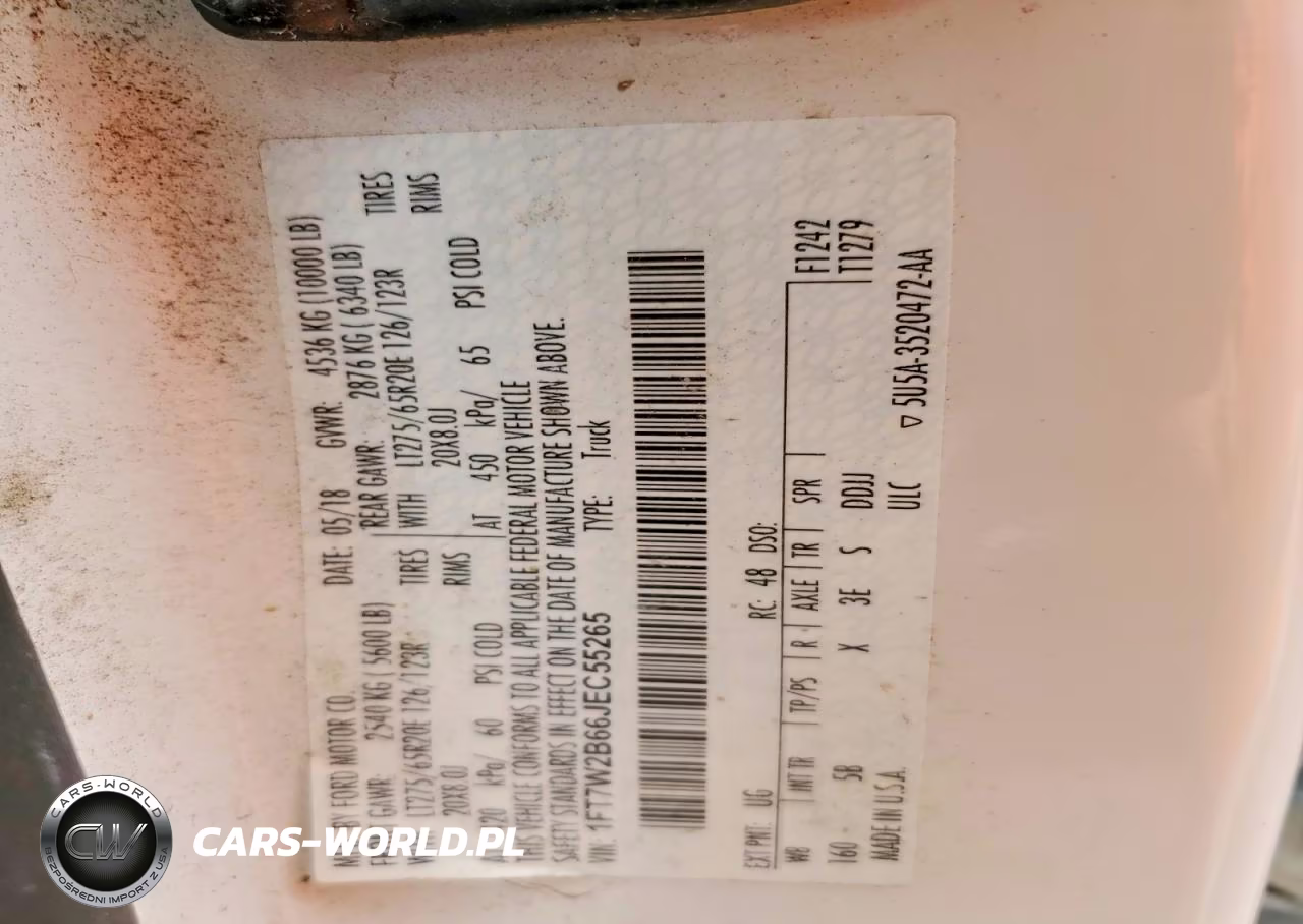 2018 Ford F250 Super Duty VIN:1FT7W2B66JEC55265 - 13