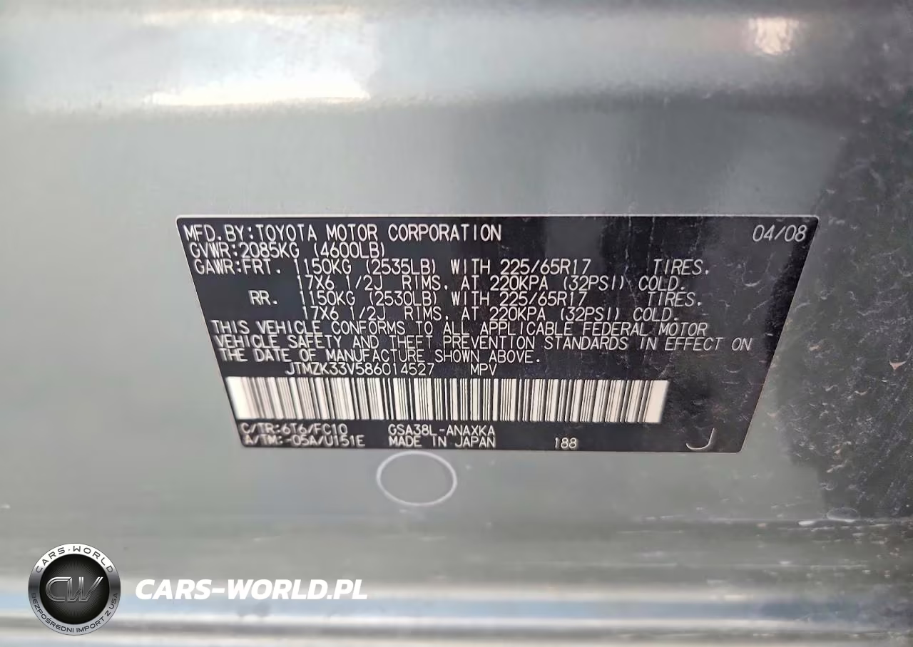2008 Toyota Rav4 Base VIN:JTMZK33V586014527 - 13
