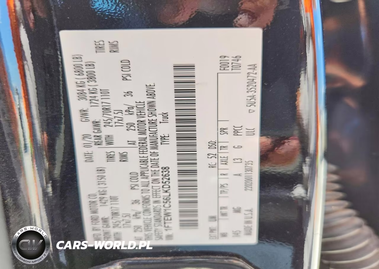 2020 Ford F150 Supercrew VIN:1FTEW1C56LKD52638 - 12