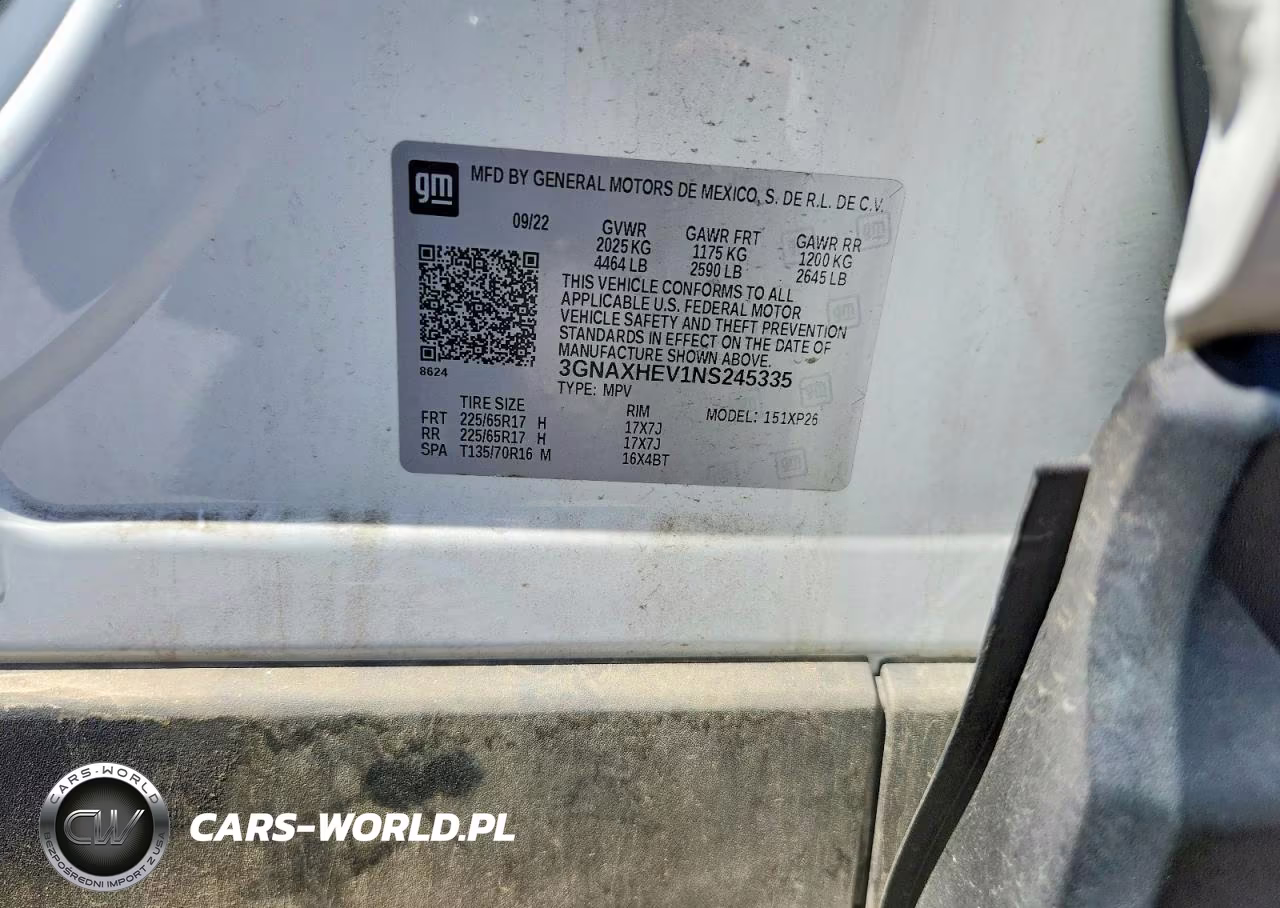 2022 Chevrolet Equinox Ls VIN:3GNAXHEV1NS245335 - 12