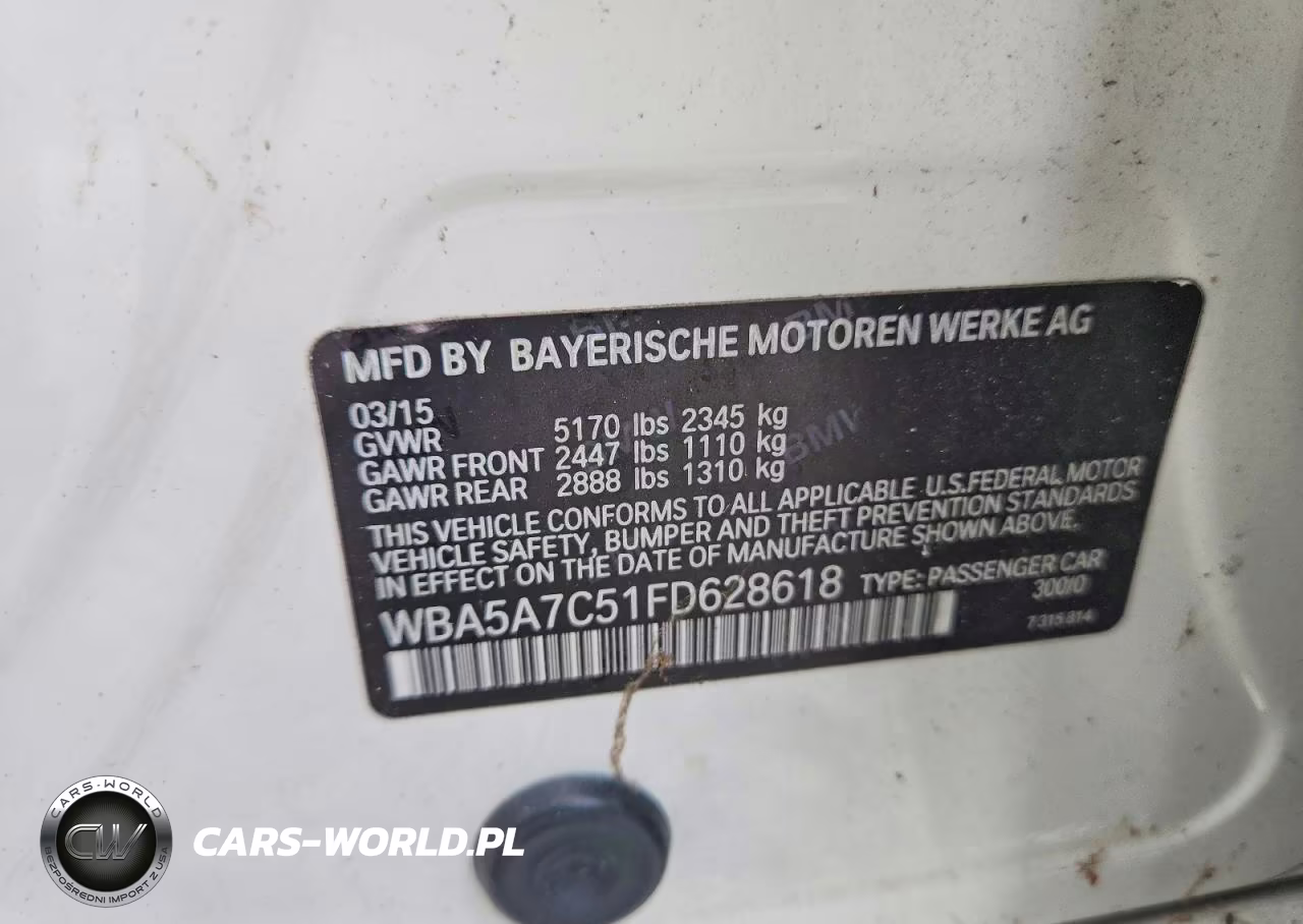 2015 BMW 528 Xi VIN:WBA5A7C51FD628618 - 12