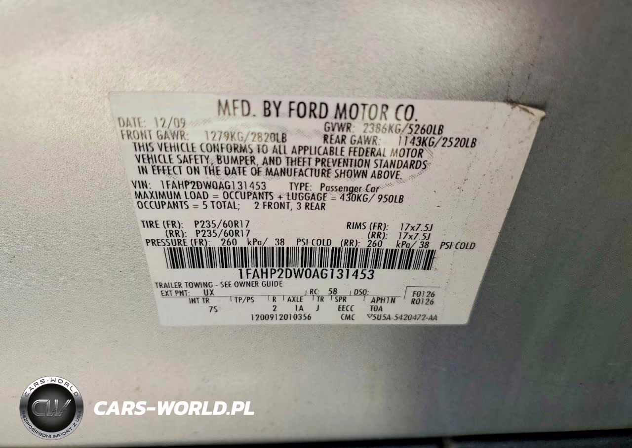 2010 Ford Taurus Se VIN:1FAHP2DW0AG131453 - 12