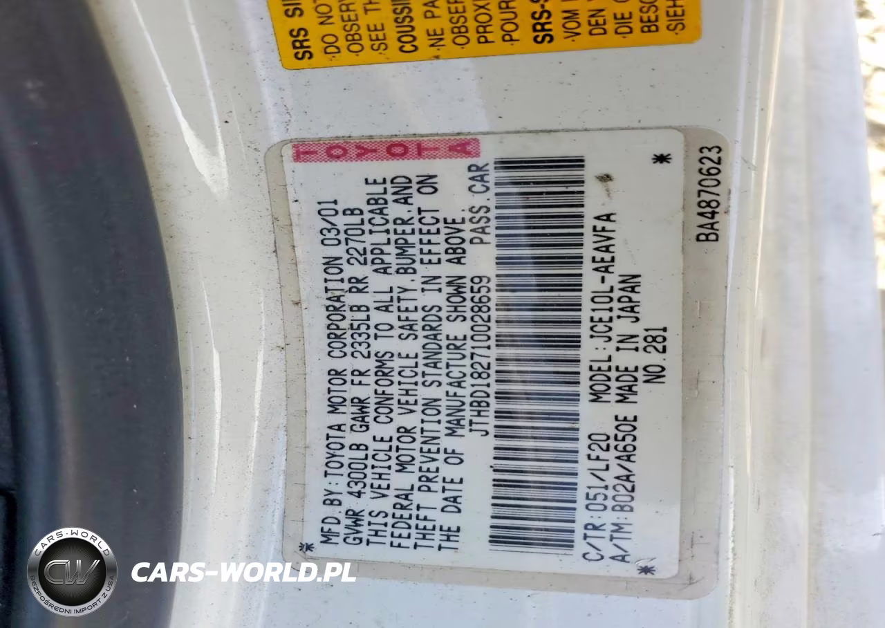 2001 Lexus Is 300 VIN:JTHBD182710028659 - 12