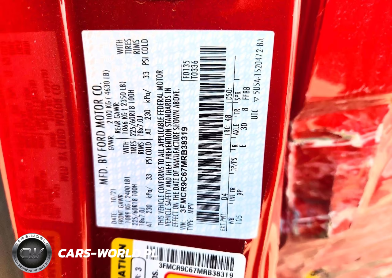2021 Ford Bronco Sport Outer Banks VIN:3FMCR9C67MRB38319 - 13