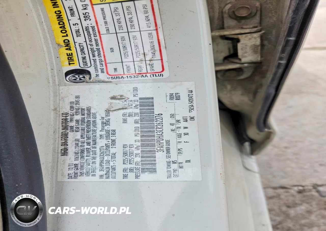 2012 Ford Fusion Se VIN:3FAHP0HA3CR262276 - 12
