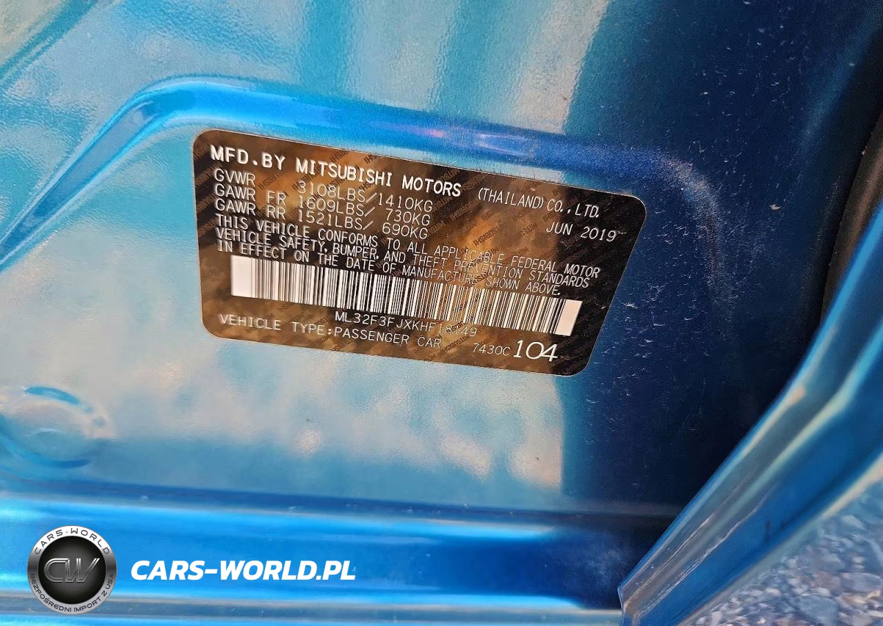2019 Mitsubishi Mirage G4 Es VIN:ML32F3FJXKHF18149 - 12