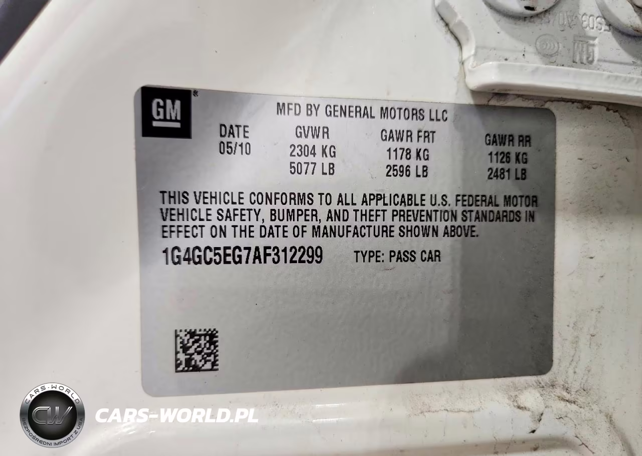 2010 Buick Lacrosse Cxl VIN:1G4GC5EG7AF312299 - 12