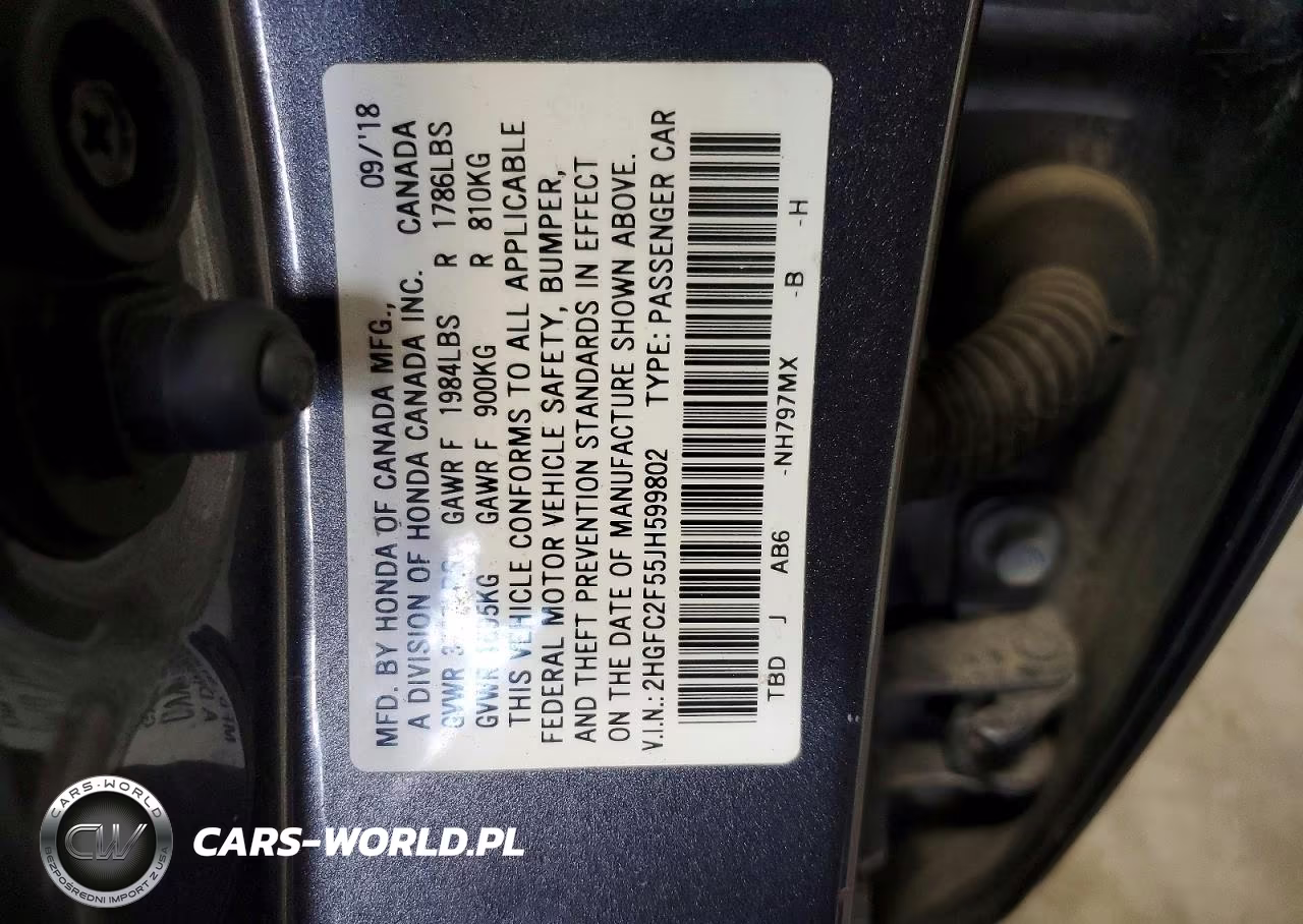 2018 Honda Civic Lx VIN:2HGFC2F55JH599802 - 13