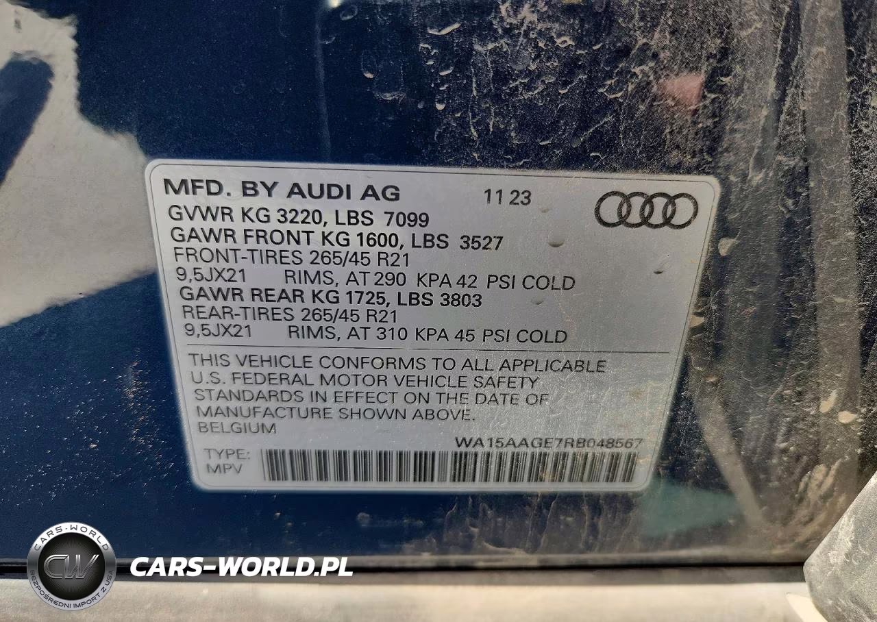 2024 Audi Q8 E-Tron Premium Plus VIN:WA15AAGE7RB048567 - 14