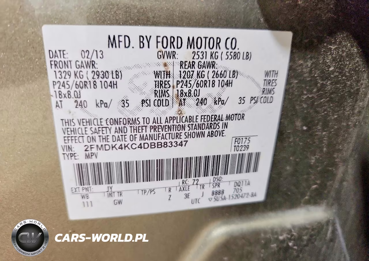 2013 Ford Edge Limited VIN:2FMDK4KC4DBB83347 - 13
