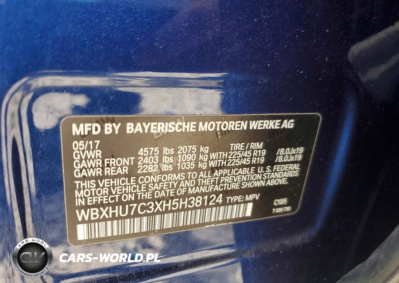 2017 BMW X1 Sdrive28I VIN:WBXHU7C3XH5H38124 - 13
