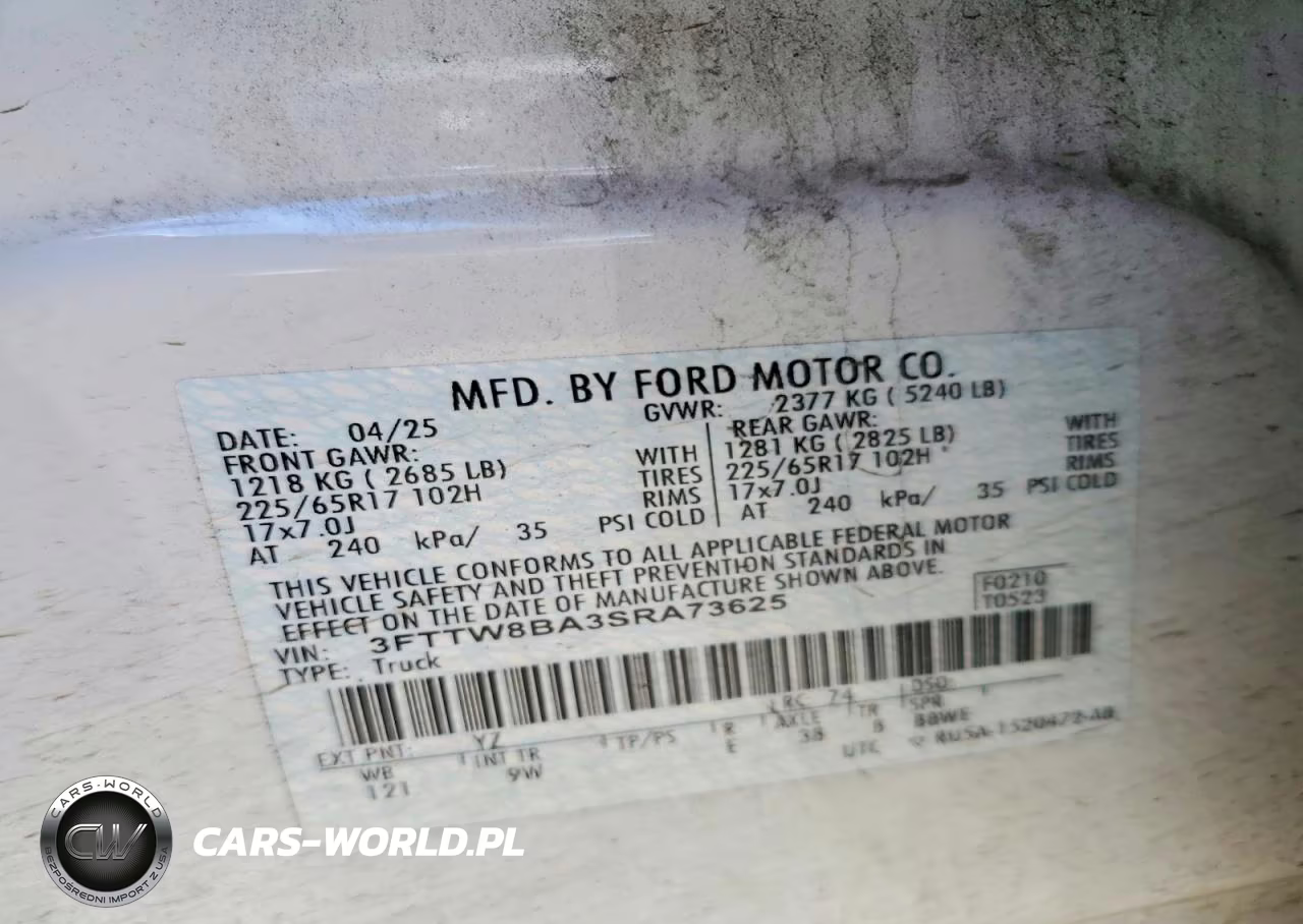 2025 Ford Maverick Xl VIN:3FTTW8BA3SRA73625 - 12