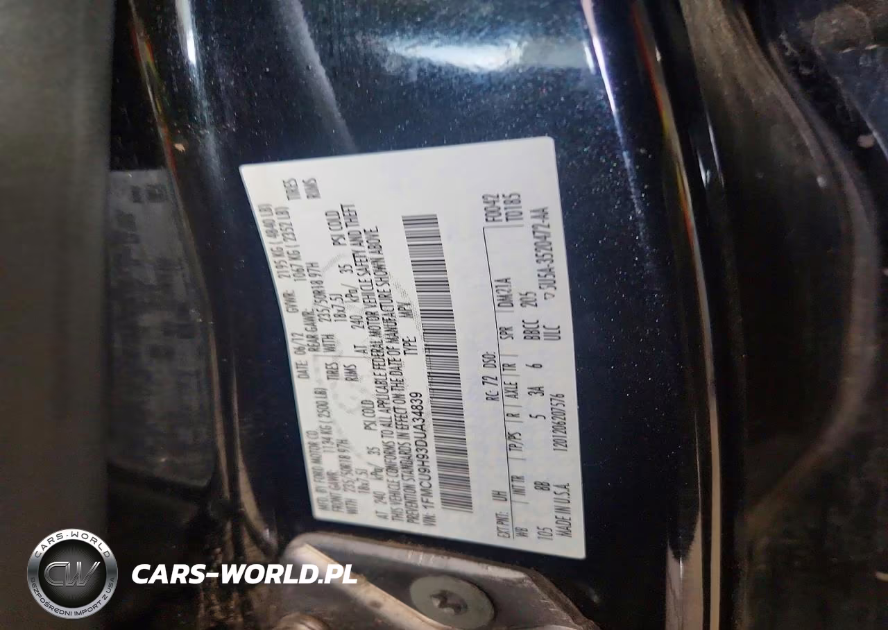 2013 Ford Escape Sel VIN:1FMCU9H93DUA34839 - 13