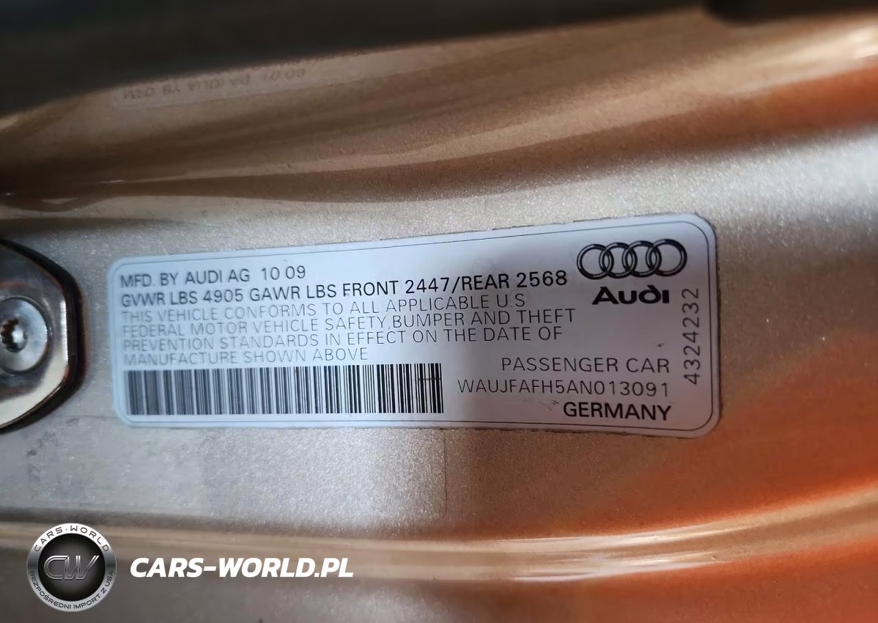 2010 Audi A5 Premium Plus VIN:WAUJFAFH5AN013091 - 12