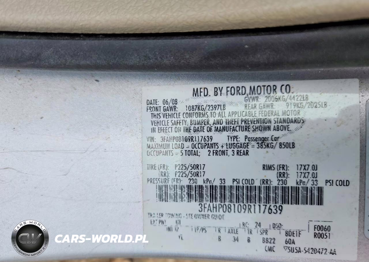 2009 Ford Fusion Sel VIN:3FAHP08109R117639 - 12