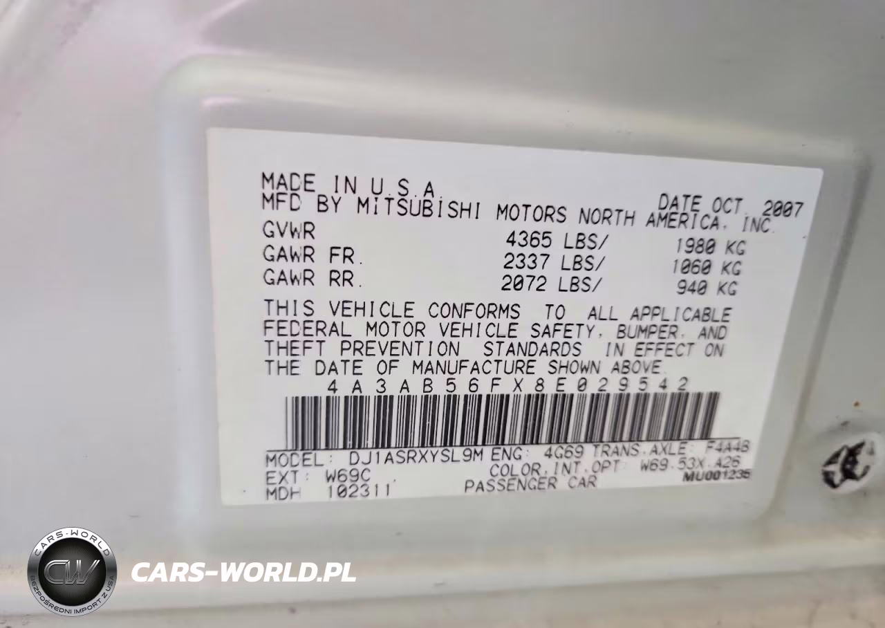 2008 Mitsubishi Galant Es Premium VIN:4A3AB56FX8E029542 - 13
