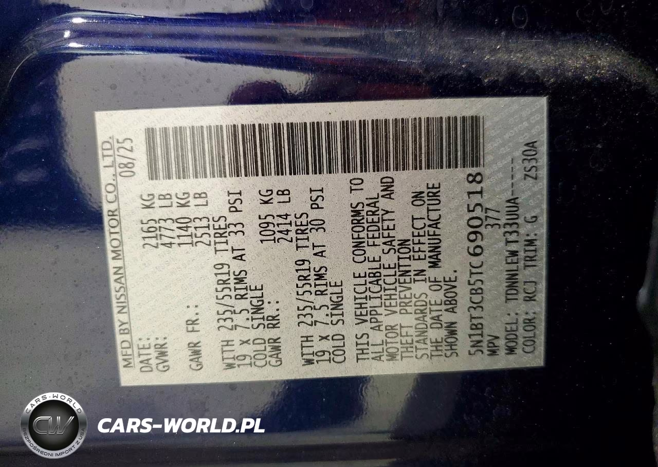 2026 Nissan Rogue Sl VIN:5N1BT3CB5TC690518 - 13