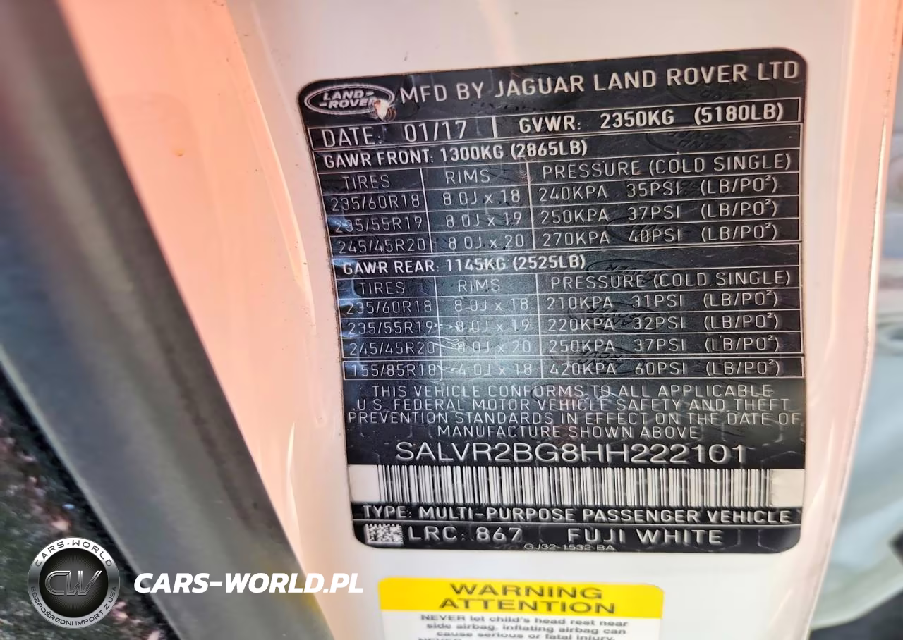 2017 Land Rover Range Rover Evoque Hse VIN:SALVR2BG8HH222101 - 13