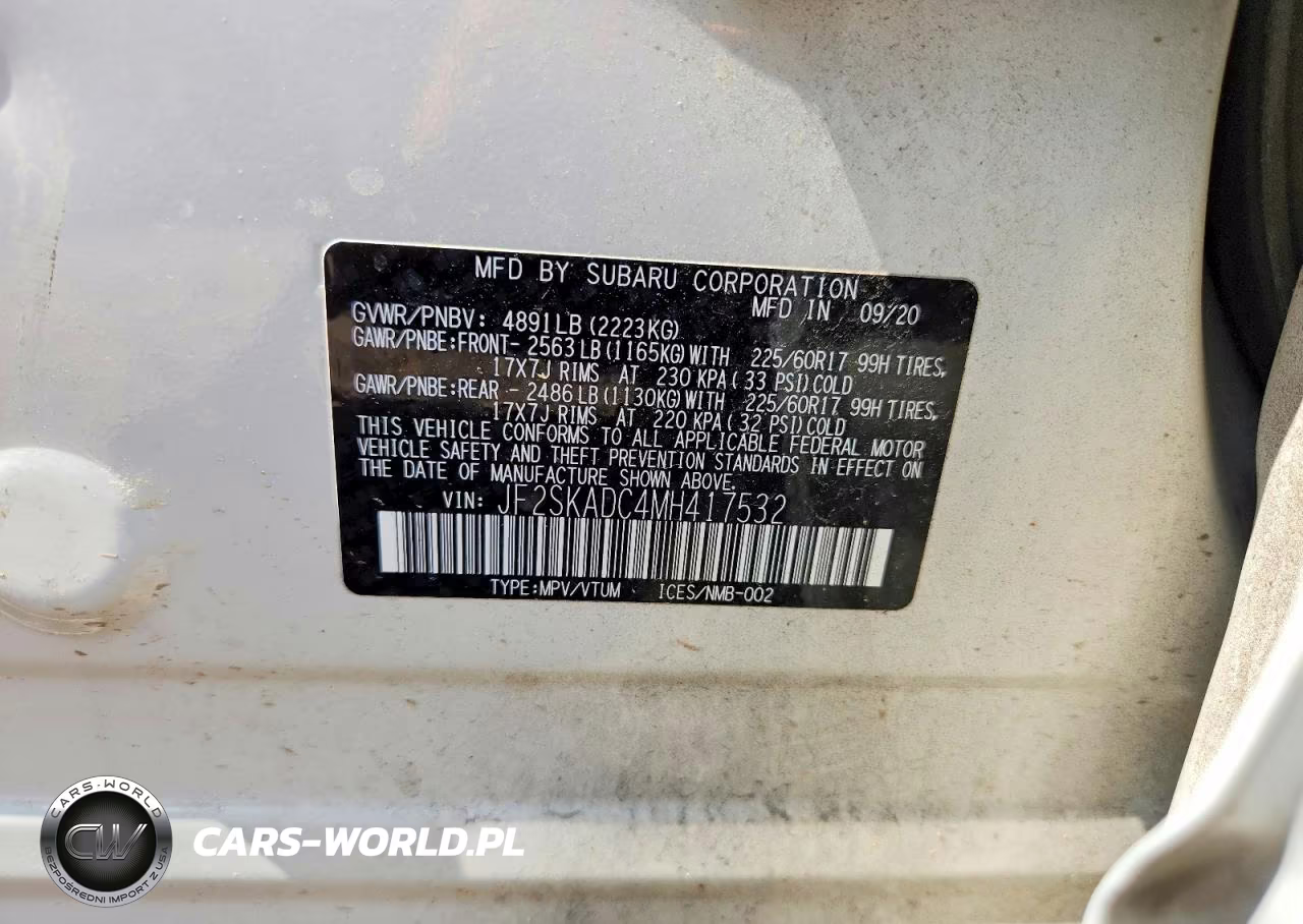 2021 Subaru Forester VIN:JF2SKADC4MH417532 - 13