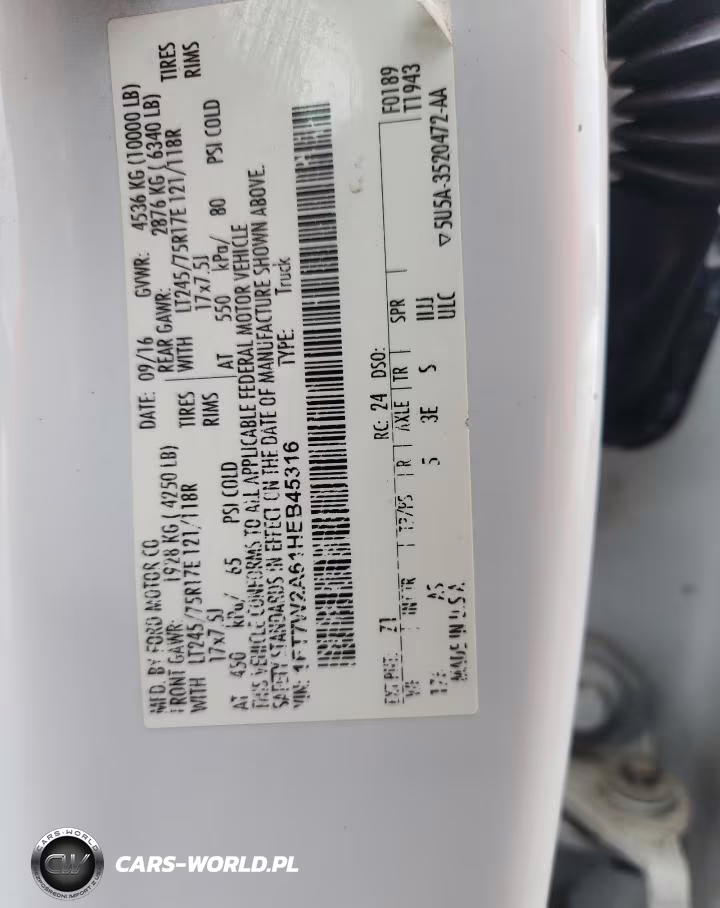 2017 Ford F250 Super Duty VIN:1FT7W2A61HEB45316 - 12