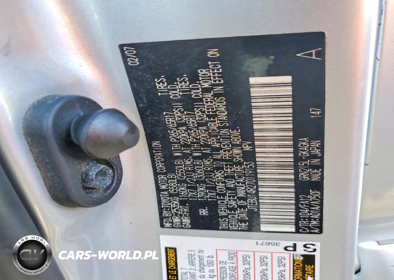 2007 Toyota 4Runner Sr5 VIN:JTEBU14R270119153 - 12