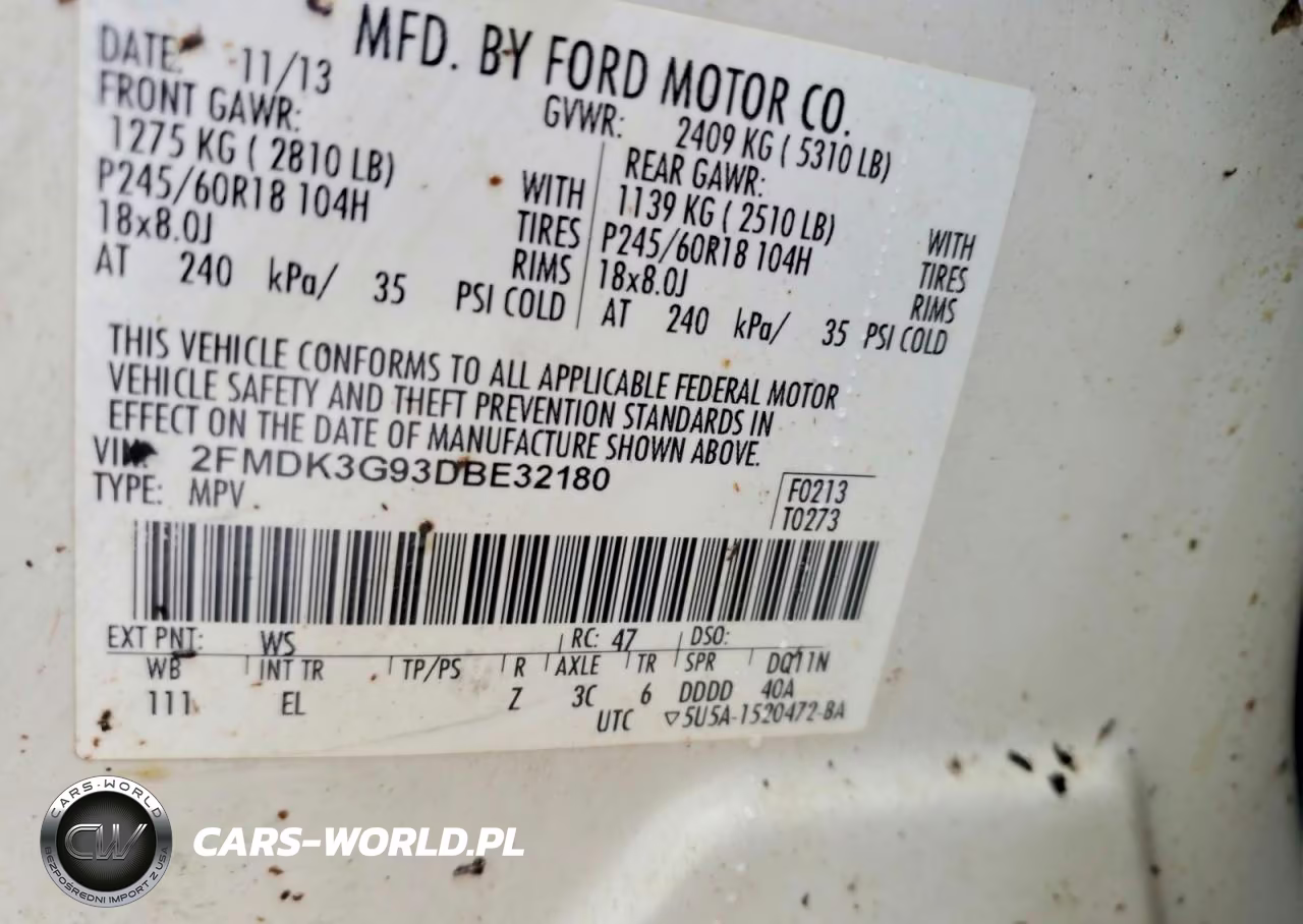 2013 Ford Edge Se VIN:2FMDK3G93DBE32180 - 13