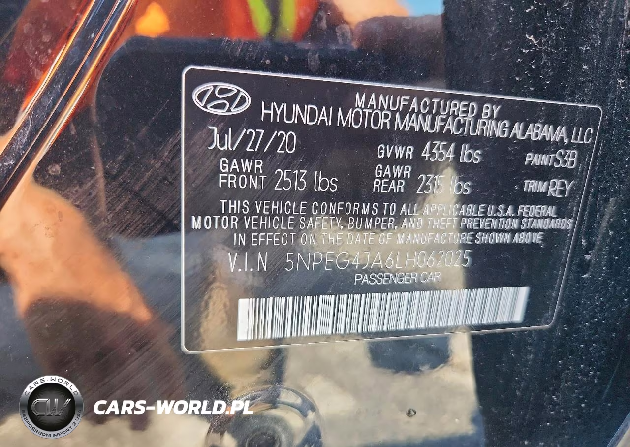 2020 Hyundai Sonata Se VIN:5NPEG4JA6LH062025 - 12