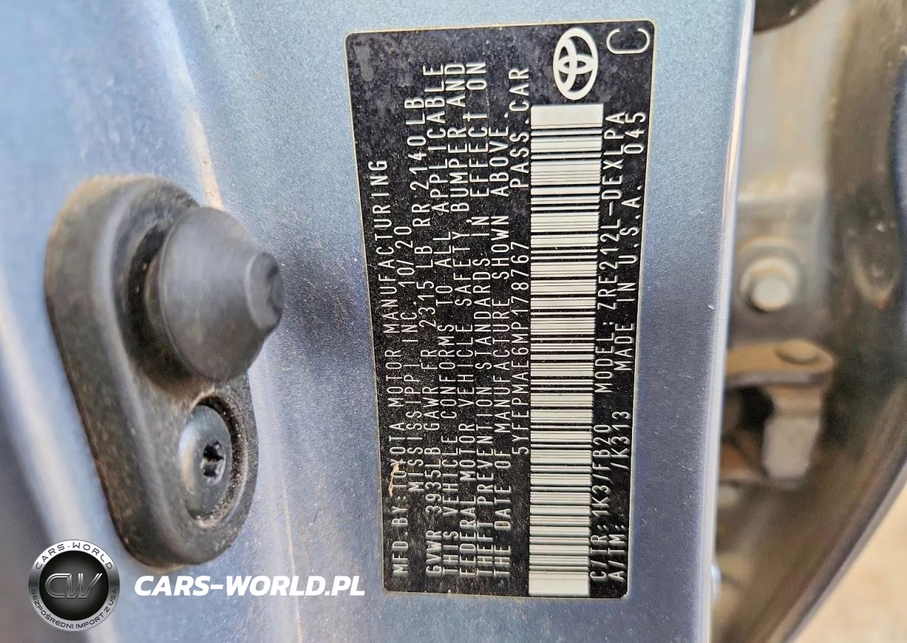 2021 Toyota Corolla Le VIN:5YFEPMAE6MP178767 - 12