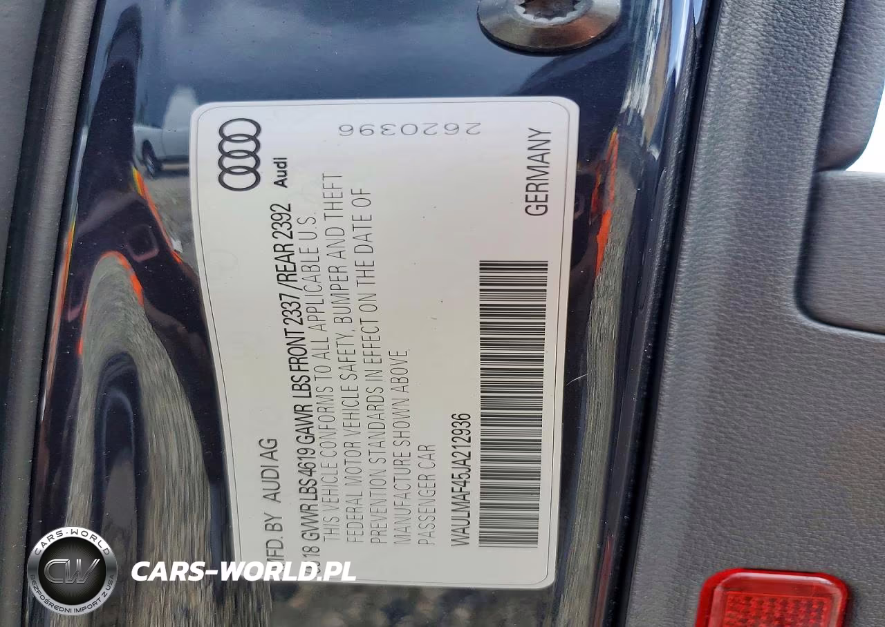 2018 Audi A4 Premium Plus VIN:WAULMAF45JA212936 - 12