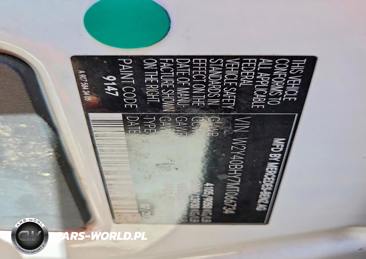 2021 Freightliner Sprinter 2500 VIN:W2Y40BHY7MT066734 - 12