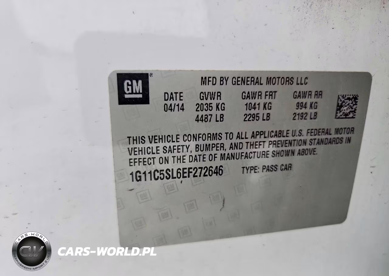 2014 Chevrolet Malibu 1Lt VIN:1G11C5SL6EF272646 - 12
