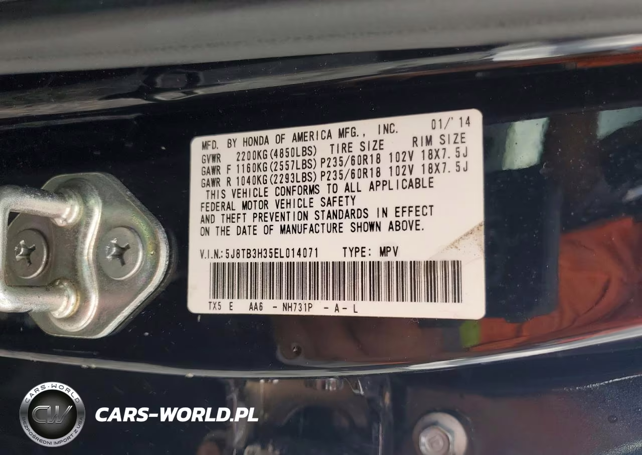 2014 Acura Rdx VIN:5J8TB3H35EL014071 - 12