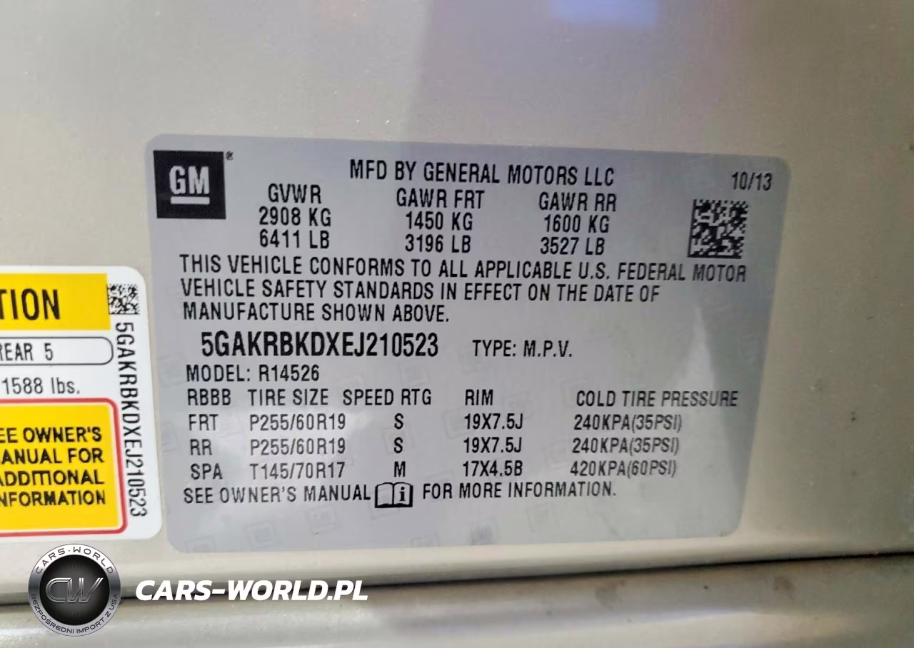 2014 Buick Enclave VIN:5GAKRBKDXEJ210523 - 13