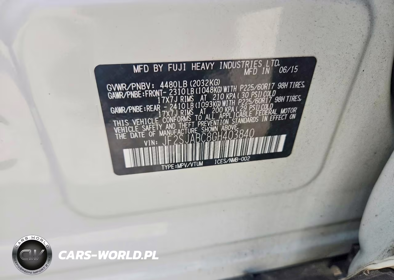 2016 Subaru Forester 2.5I VIN:JF2SJABC8GH403840 - 13