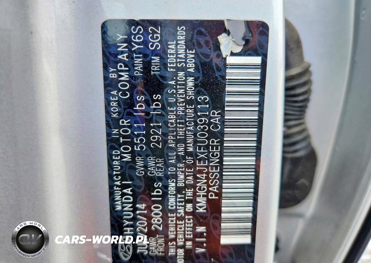 2015 Hyundai Genesis 3.8L VIN:KMHGN4JEXFU039113 - 13