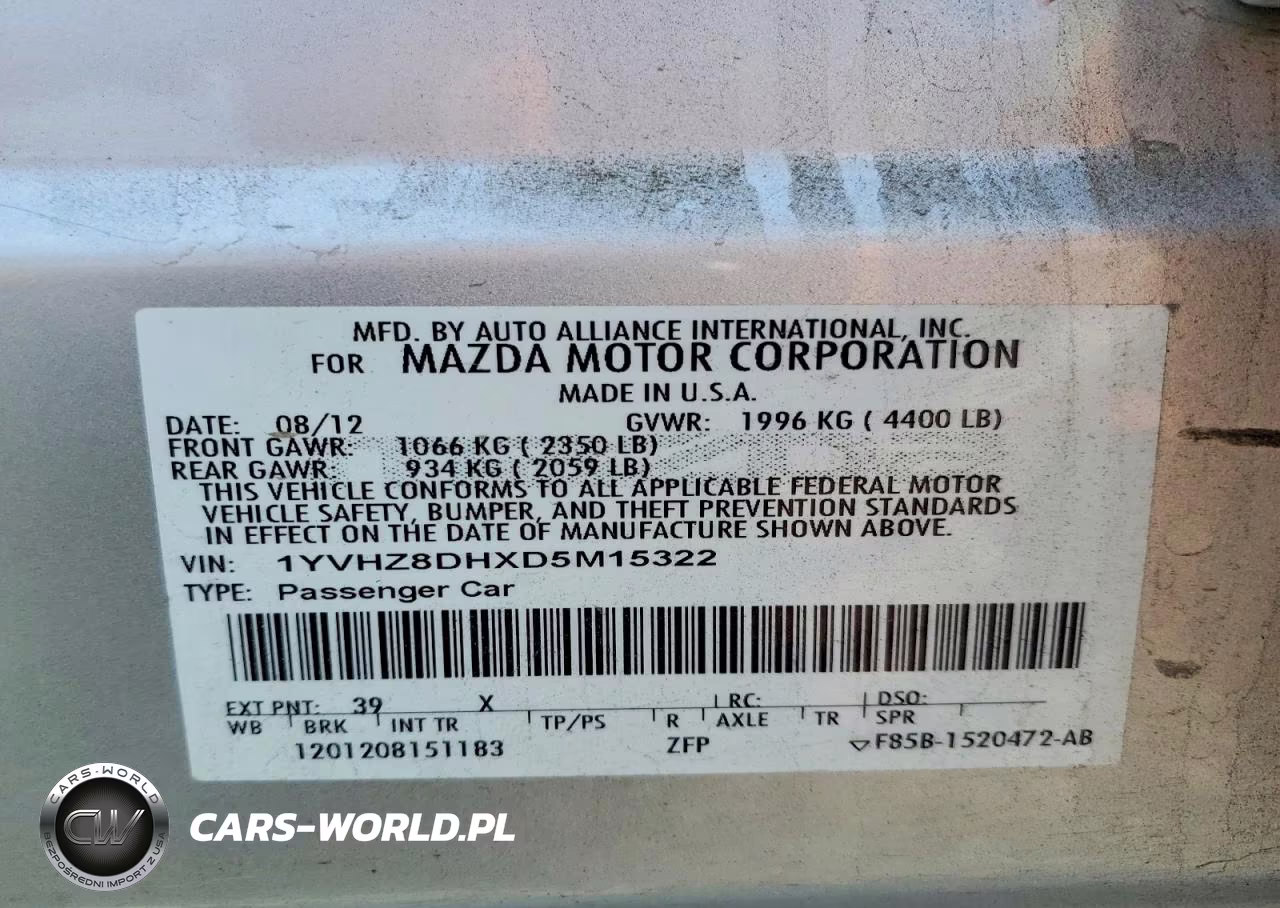 2013 Mazda 6 Touring VIN:1YVHZ8DHXD5M15322 - 12