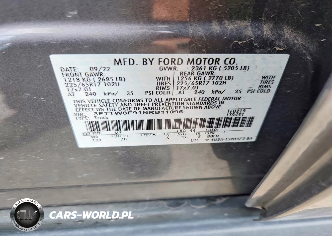 2022 Ford Maverick Xl VIN:3FTTW8F91NRB11096 - 12
